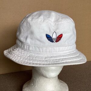 Adidas bucket hat red, white, and blue